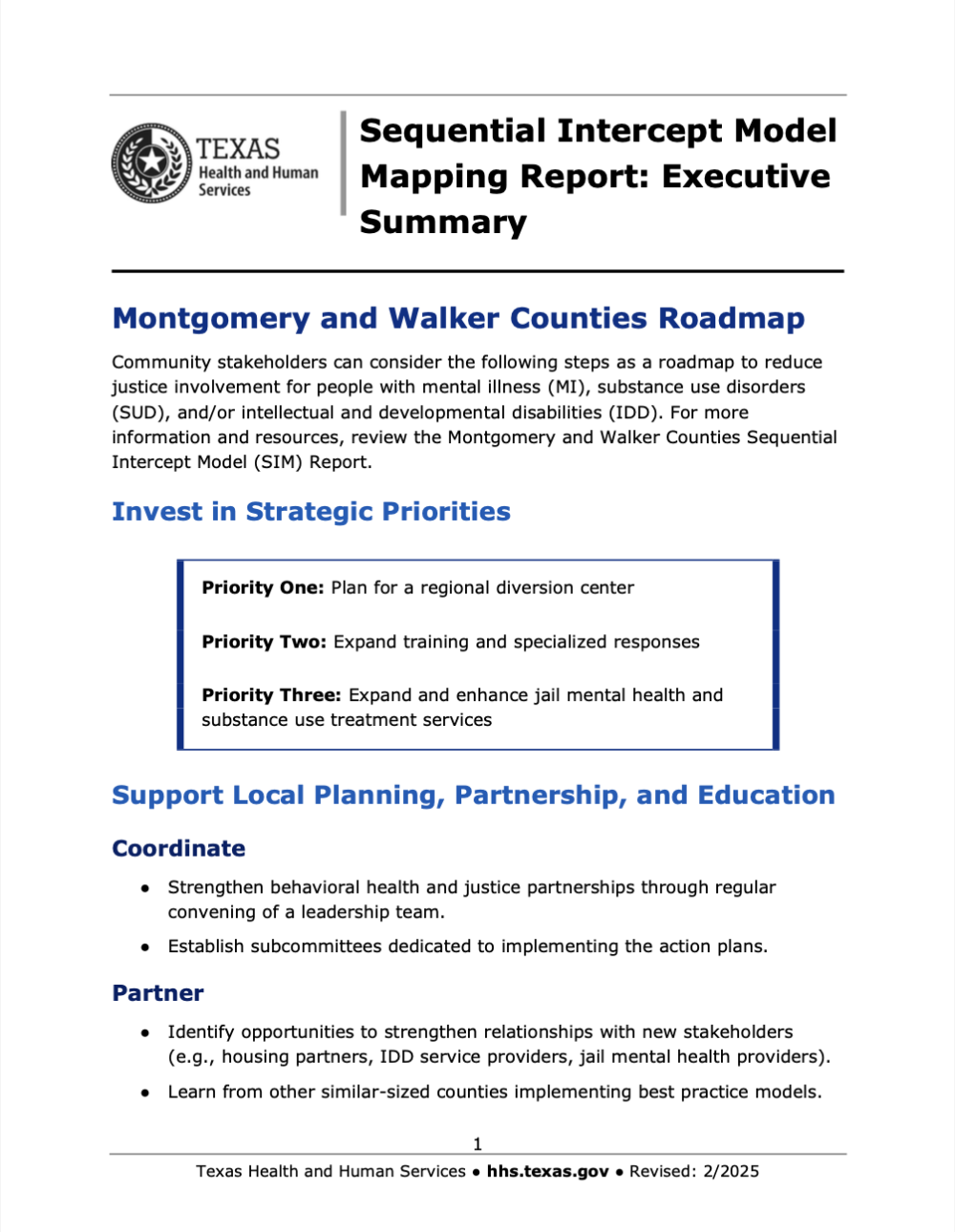 Montgomery County Roadmap