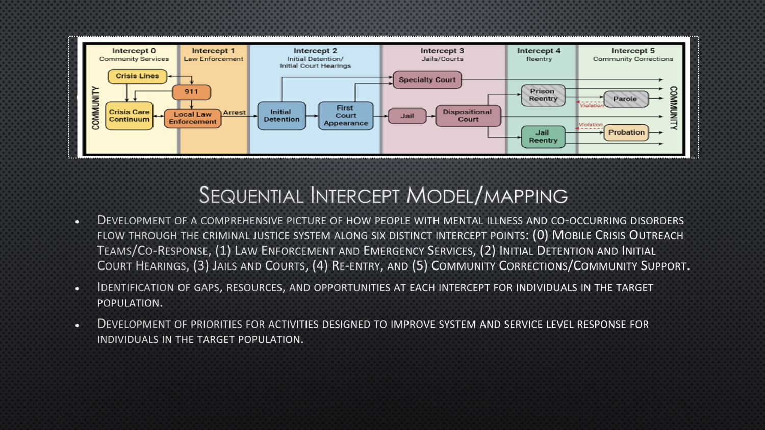 Sequential Intercept Model/Mapping
