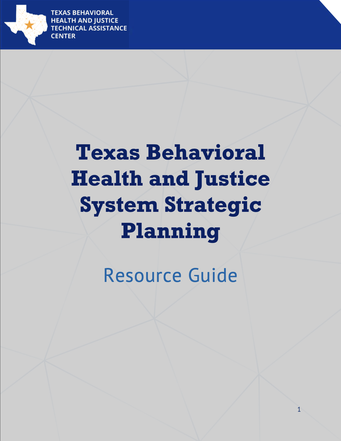 Texas Behavioral Health and Justice System Strategic Planning Resource Guide